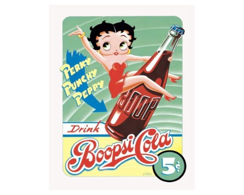 Enseigne Betty Boop en métal  /  Boopsie Cola